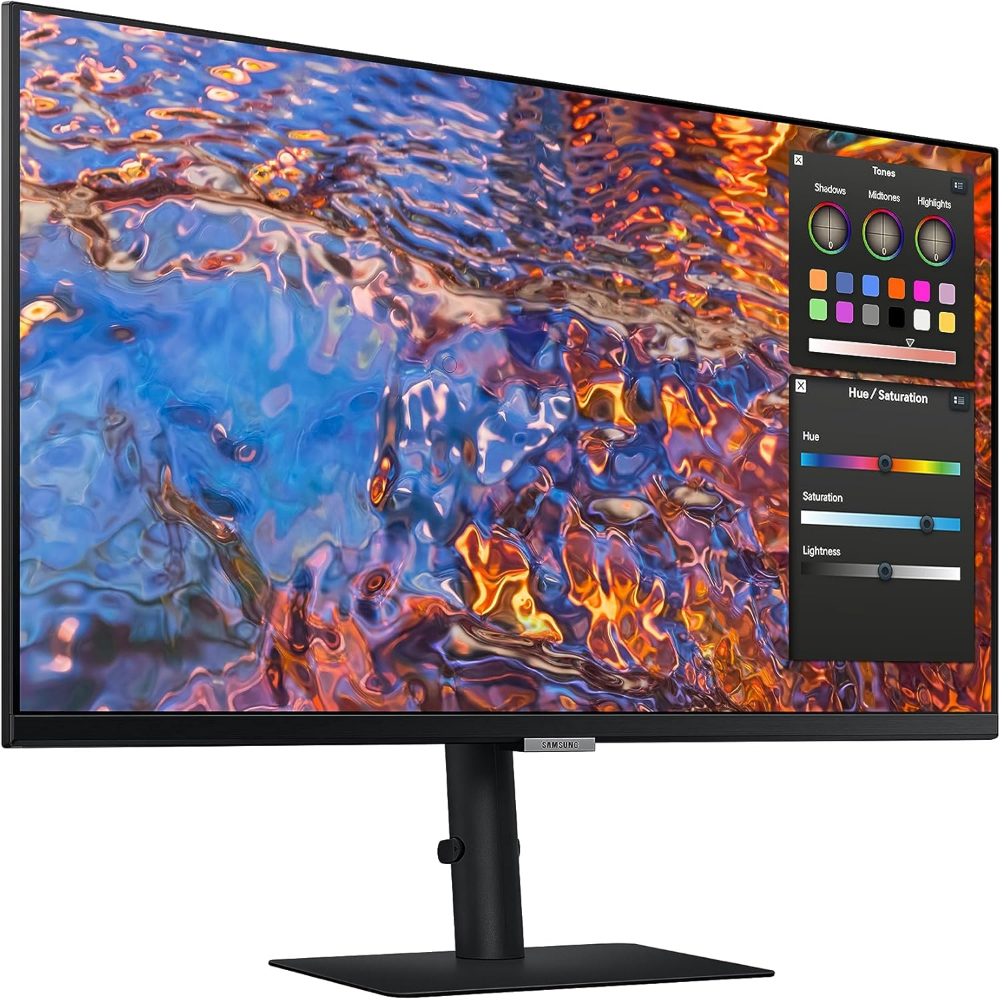 Samsung ViewFinity S8 32" UHD HDR USB-C Monitor, Height, Pivot, Swivel & Tilt Adjustable, Black Color,