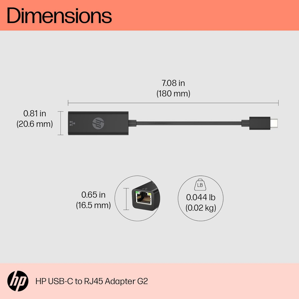 HP USB-C to RJ45 Adapter