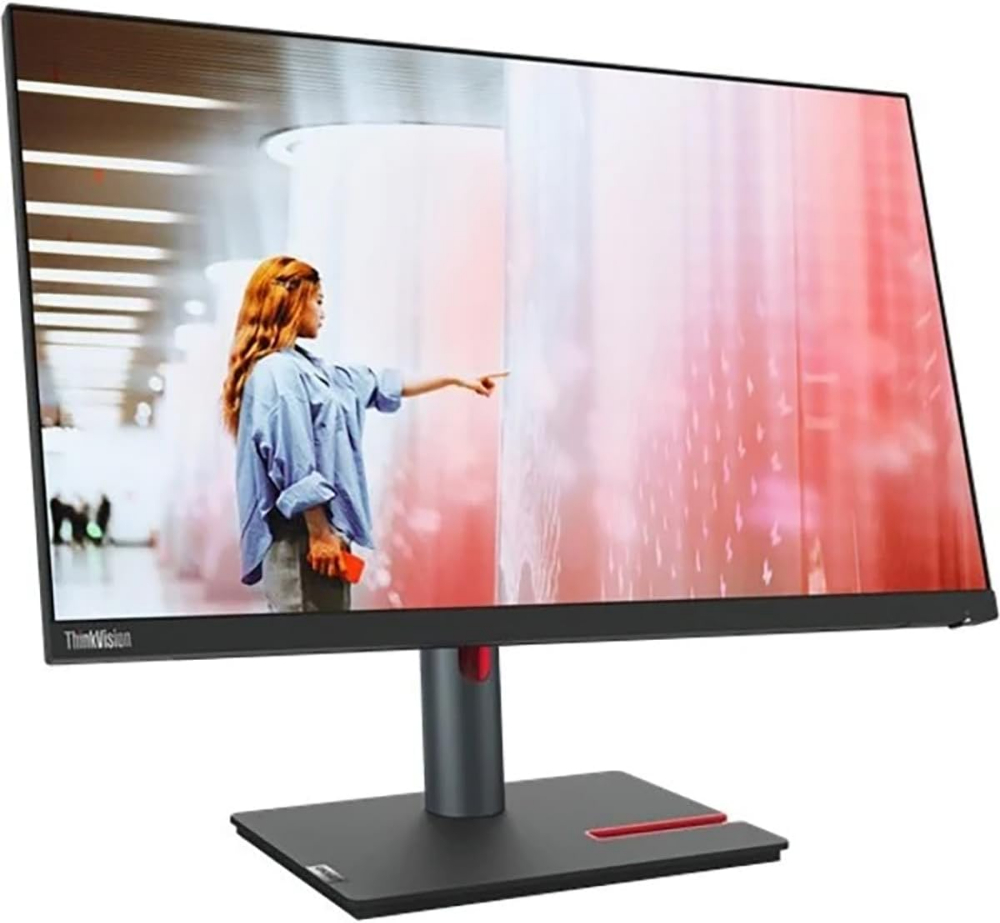 Lenovo ThinkVision P24h-30 23.8" QHD Monitor, Tilt|Swivel|Pivot|Height Adjustable Stand, Raven Black