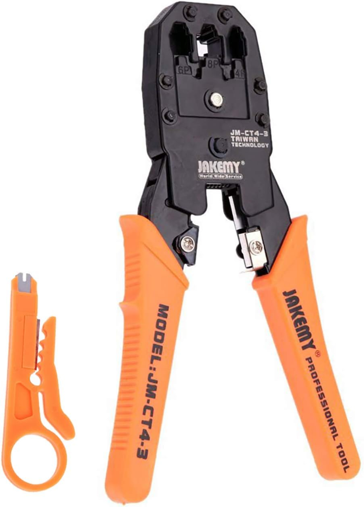 Jakemy JM-CT4-3 200mm Professional Network Phone 4P 6P 8P Ethernet Internet Cable Crimping Tool