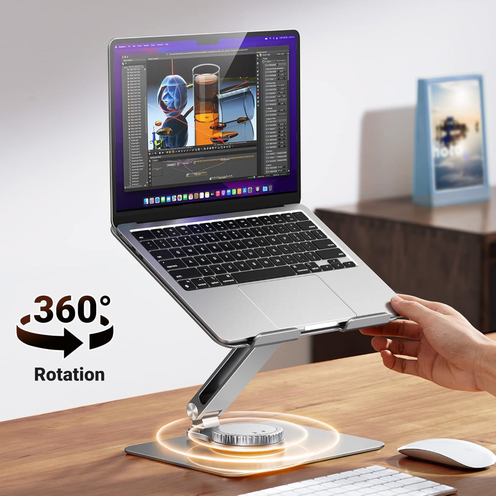 UGREEN Laptop Stand for Desk Adjustable 360 Rotating Base