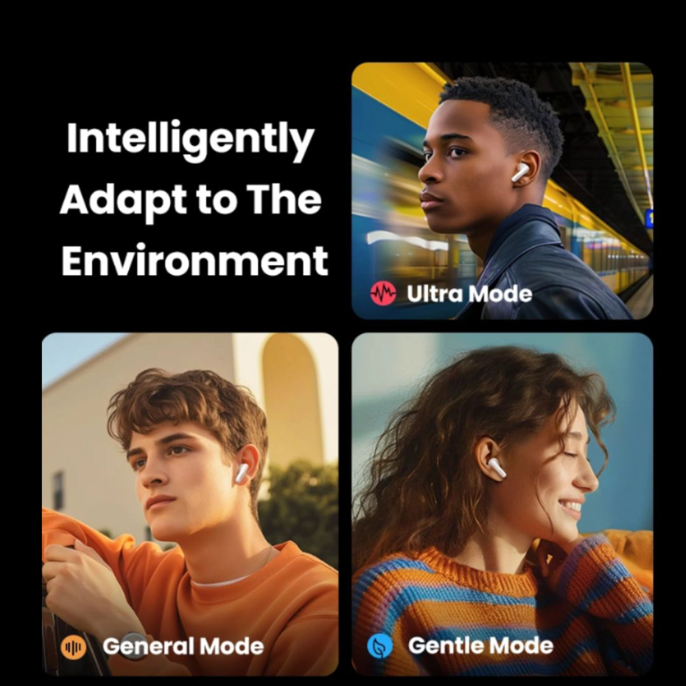 UGREEN HiTune H6 Pro Hybrid Active Noise-Cancelling Earbuds White