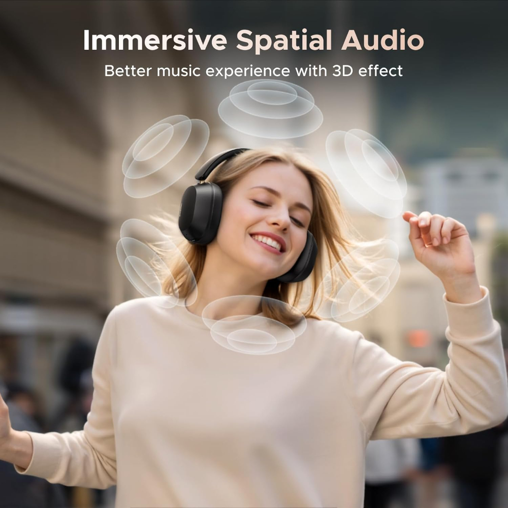 UGREEN Wireless Headphones Hybrid Active Noise Cancelling Bluetooth 5.4 ANC Over Ear Earphone with Hi-Res LDAC & Spatial Sound