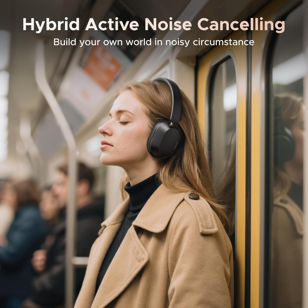 UGREEN Wireless Headphones Hybrid Active Noise Cancelling Bluetooth 5.4 ANC Over Ear Earphone with Hi-Res LDAC & Spatial Sound