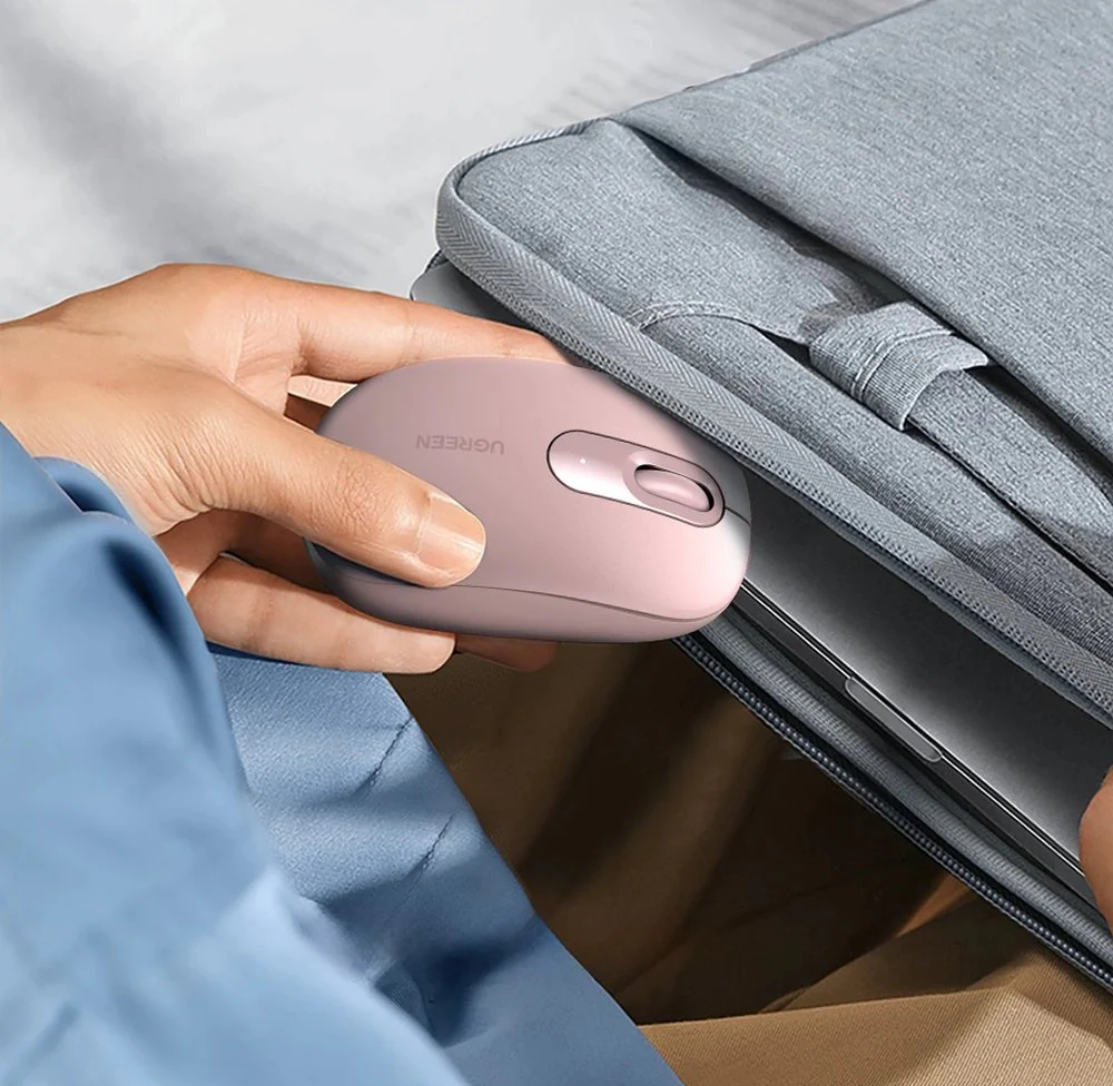 Ugreen 2.4G Portable Wireless Mouse (Cherry Pink, Celadon Green, Moonlight Grey, Dusty Blue, Midnight Blue)