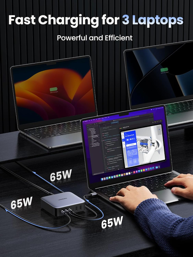 UGREEN Nexode 200W GaN USB C Charging Station, 6-Port Desktop Charger