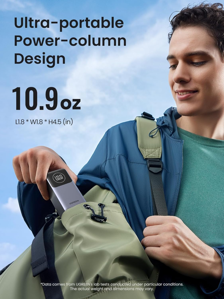 UGREEN Nexode Power Bank 12000mAh 100W Fast Charging Portable Charger Smart Digital Display