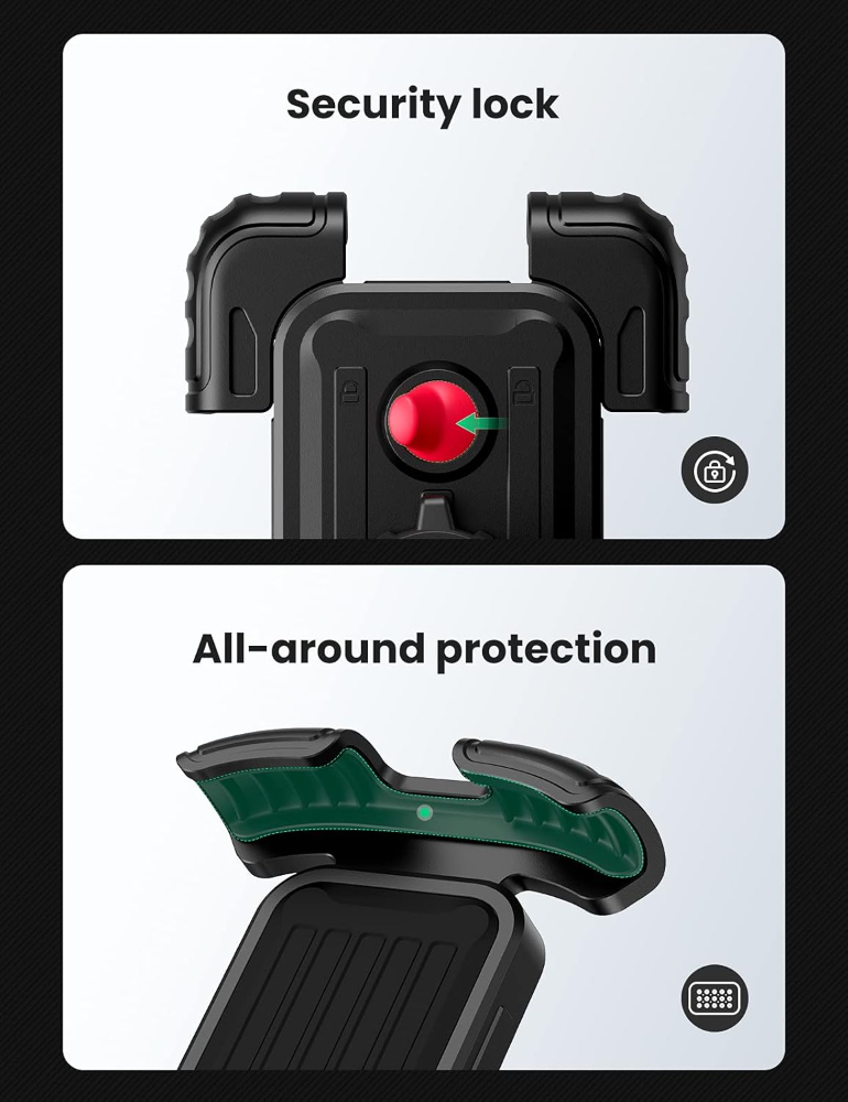 UGREEN Bike Phone Mount Motorcycle Phone Holder Bicycle Mountain Motorbike Handlebar