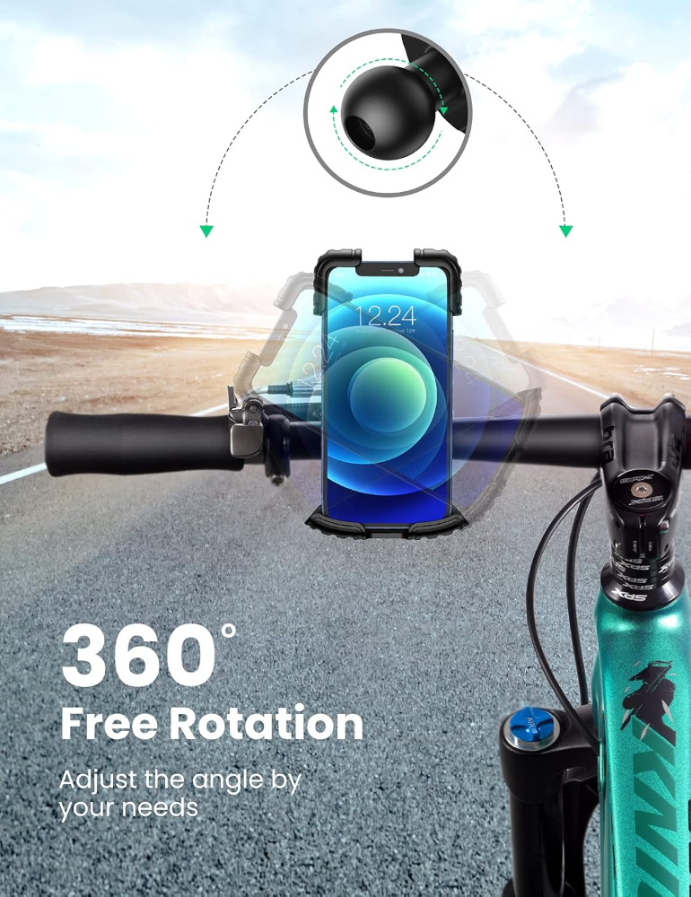 UGREEN Bike Phone Mount Motorcycle Phone Holder Bicycle Mountain Motorbike Handlebar
