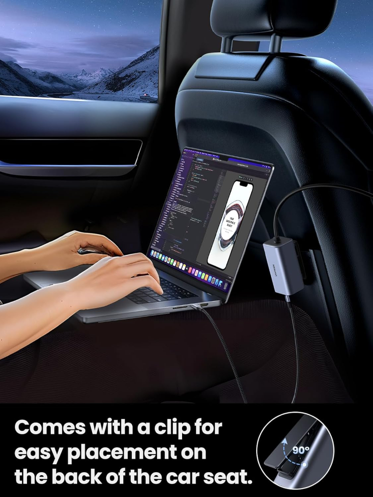 UGREEN 150W Car Charger Super Fast Charging, 4 Ports USB C Car Charger