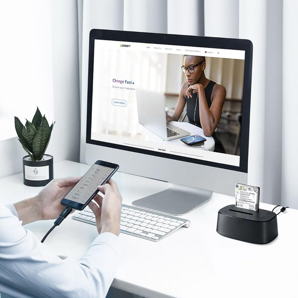 UGREEN USB 3.0 to SATA Dual-Bay Hard Drive Duplicator/Cloner EU