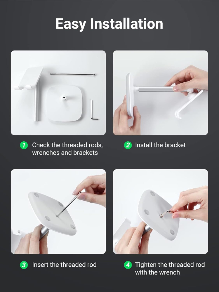 UGREEN Phone Holder, Metal 5°~45° Muti-Angle Adjustable Desk Phone Holder Tablet