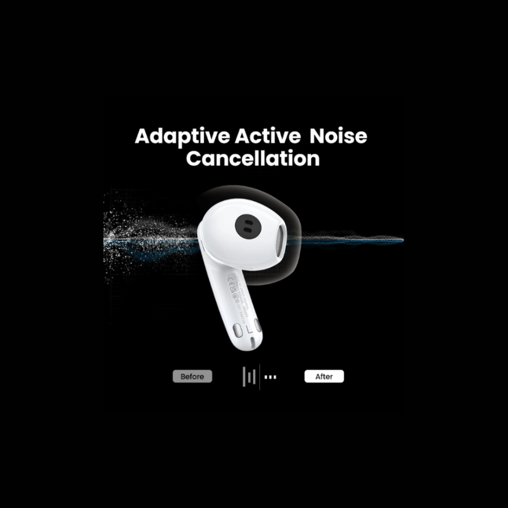 UGREEN HiTune H6 Pro Hybrid Active Noise-Cancelling Earbuds White – 1 Year Warranty