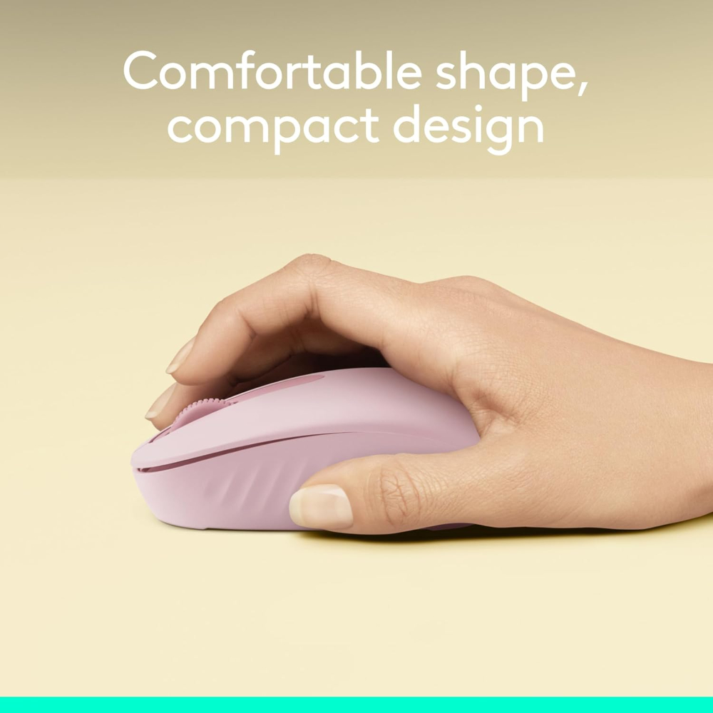 Logitech M196 Bluetooth Wireless Mouse, Compact and Portable Mouse for Laptops, Tablets and More, 12-Month Battery, Smooth Tracking, Compatible with PC and Mac, Windows and macOS, Rose