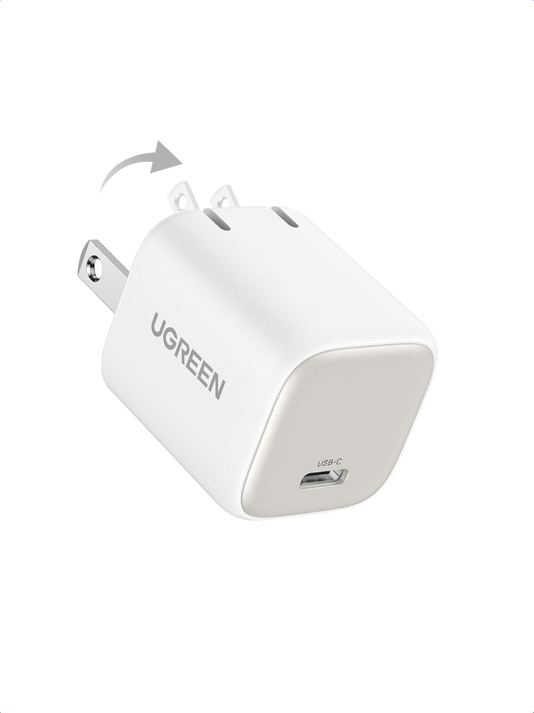 UGREEN GaN Fast Charger 30W Single USB-C Port Power Adapter | Charges iPhone,Samsung,iPad,MacBook Air and USB-C Laptops,for Home,Office and Travel