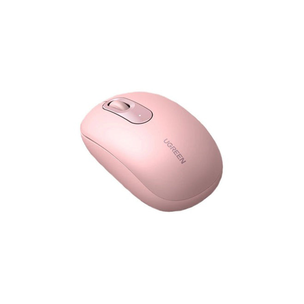UGREEN 2.4G Wireless Mouse Silent Click Ergonomic Cordless (Cherry Pink) | Long-Life Battery,Nano USB Receiver,Works with Laptop and PC,for Home and Office